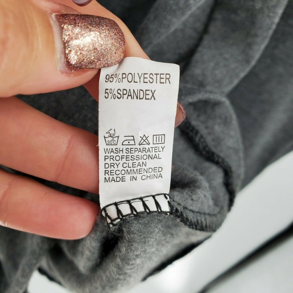 Womens Toggle Duffle Coat Size XL Gray Zip Peacoat - Picture 10 of 10